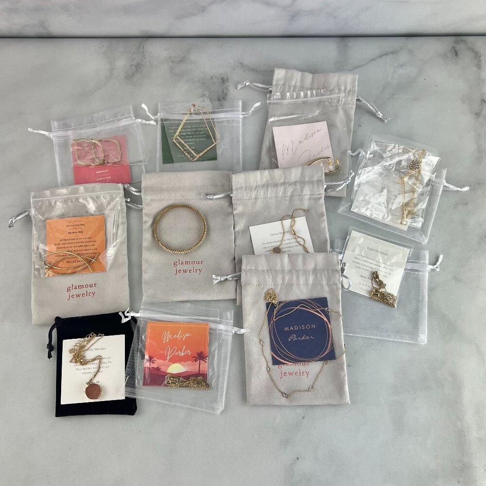 Yellow Gold Jewelry Necklaces, Bracelets, Earrings Bundle